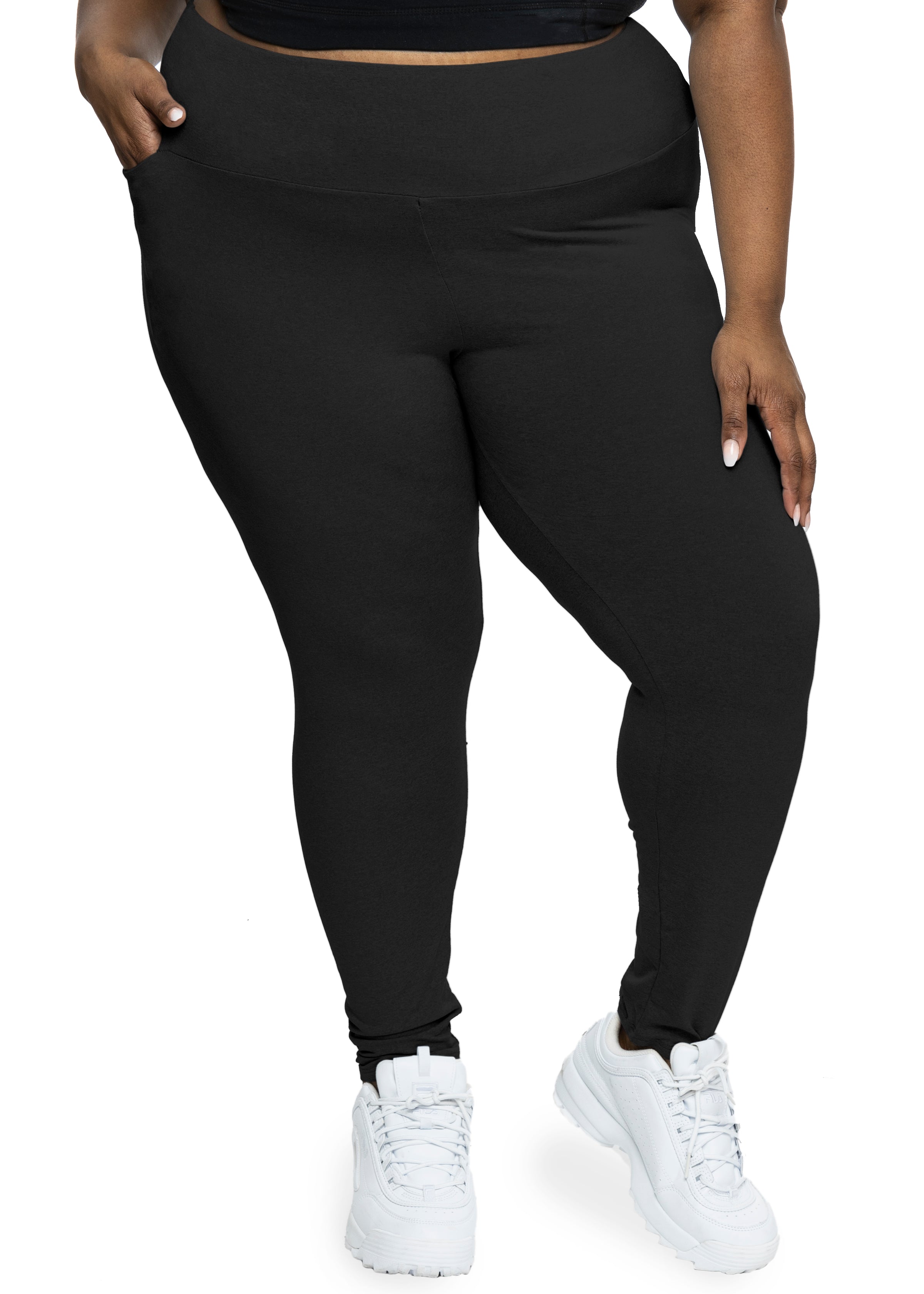LETSFIND Arrival Women Plus Size Leggings Solid Black High Waist  Comfortable Breathe Freely Fitness Stretch Leggings 211204 From 9,6 €
