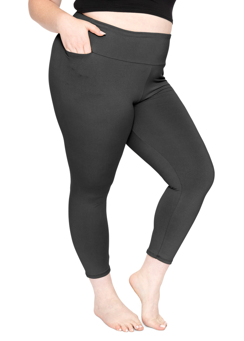 Plus Size Oh So Soft High Waist Crop Leggings with Pocket – Stretch Is  Comfort