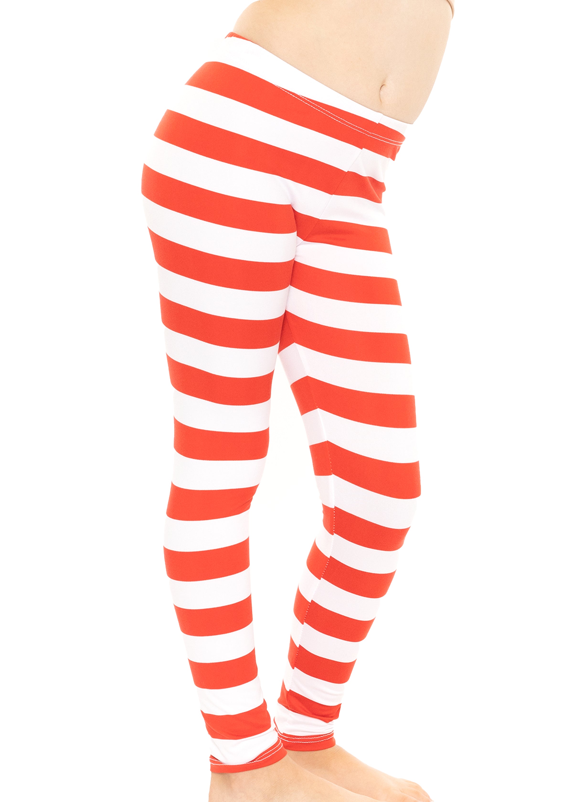 Girls Stretch Soft Leggings Footless Tights Color Block Striped Pants Kids  Clothes