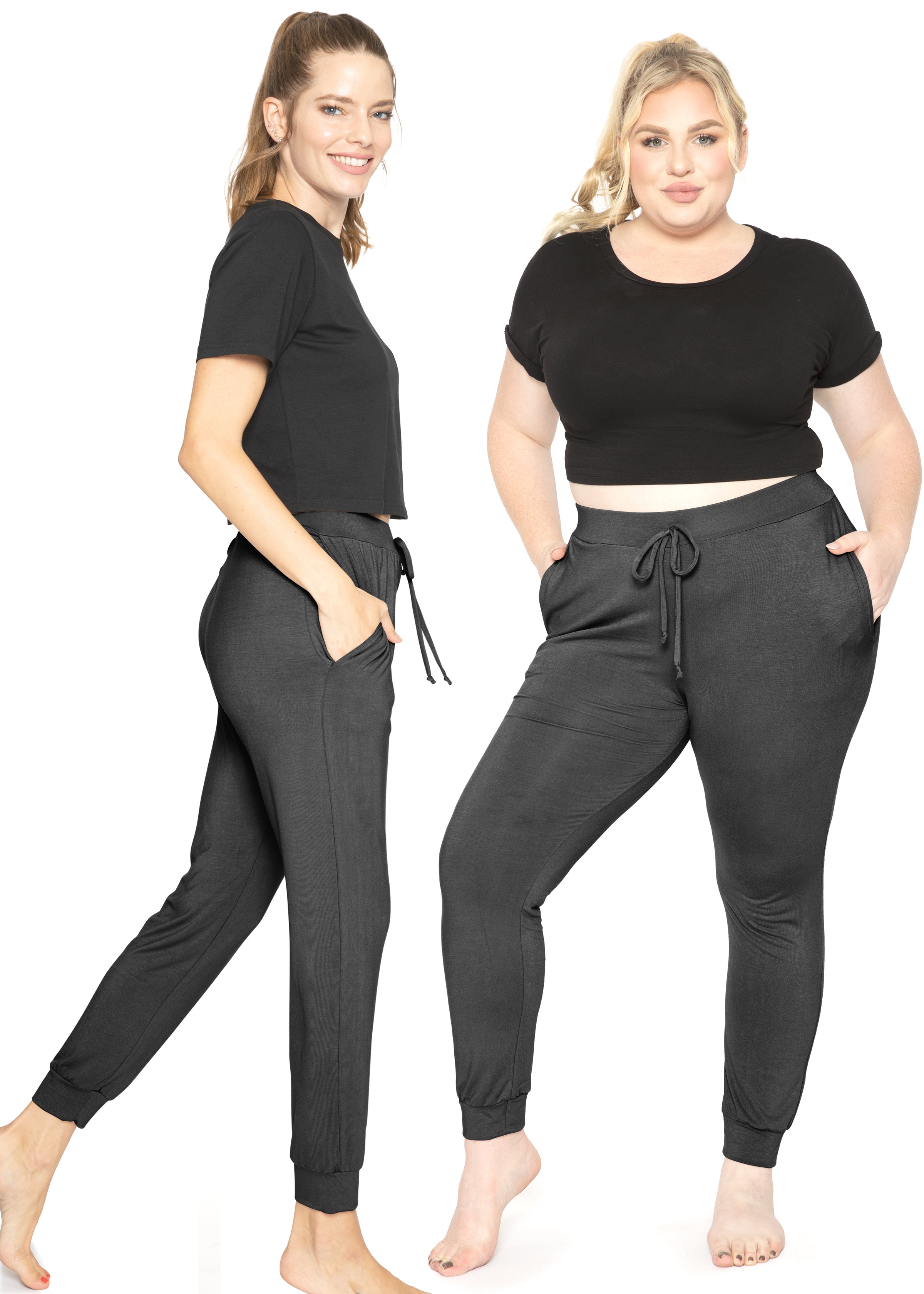 Lazy Pants Women's Sweatpants / Black with White Logo / Women's