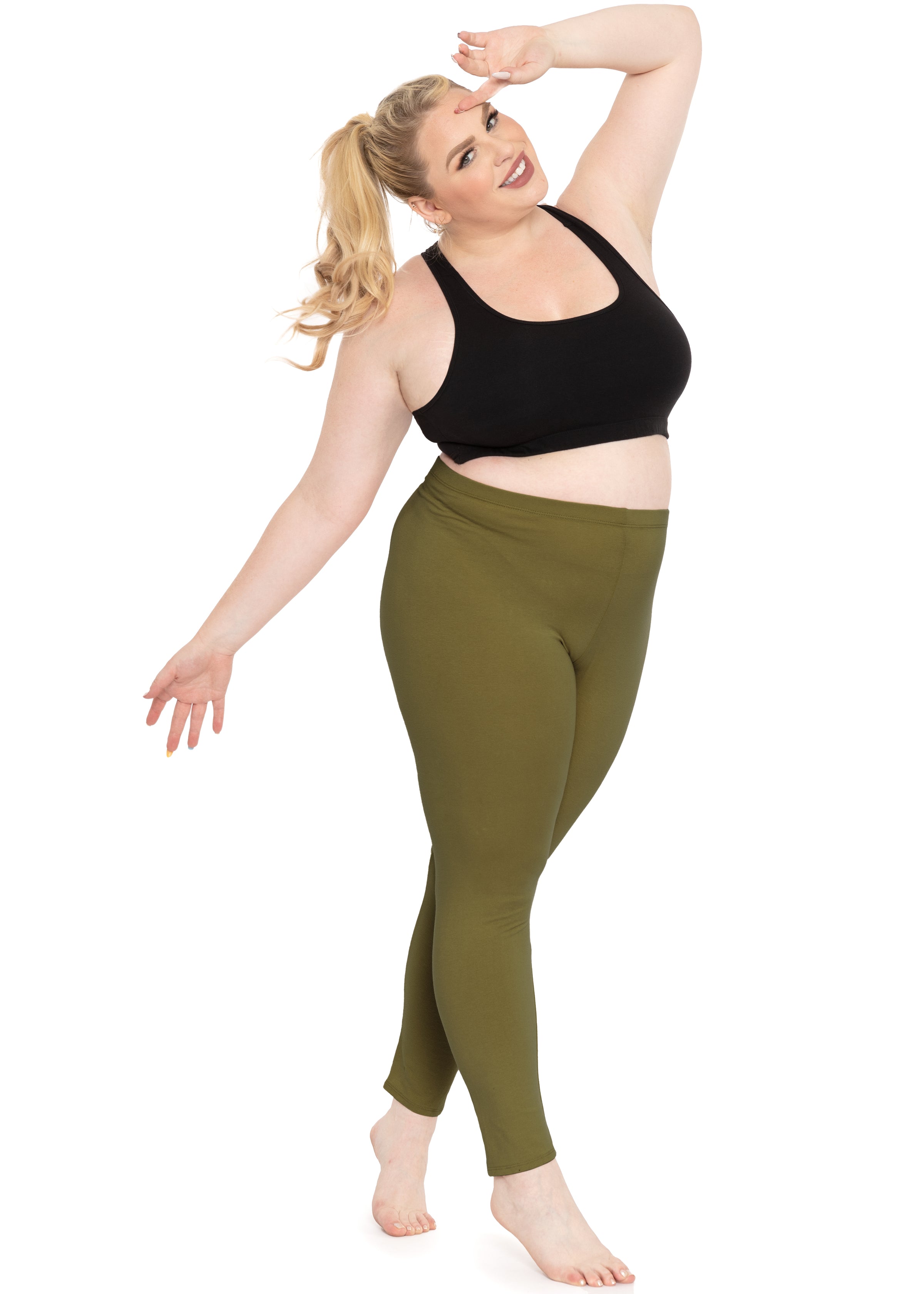 STRETCH IS COMFORT Women's Plus Size Knee and Full Length Leggings