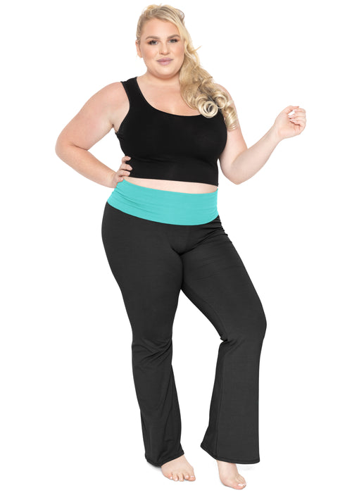 Stretch is Comfort Women's Plus Size Capri Yoga Pants Black Small at   Women's Clothing store