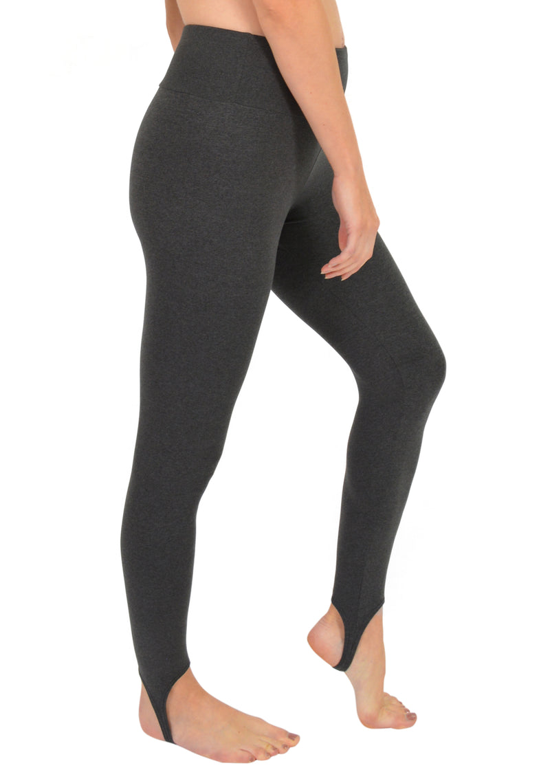 Stretch Is Comfort Women's Oh so Soft High Waist Stirrup Ribbed Leggings|  Adult Small- Large
